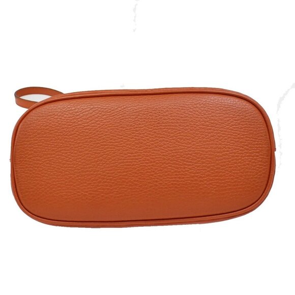 GUCCI Logo Interlocking G 2Way Shoulder Hand Bag Leather Orange GHW 93KB068 - Picture 6 of 14